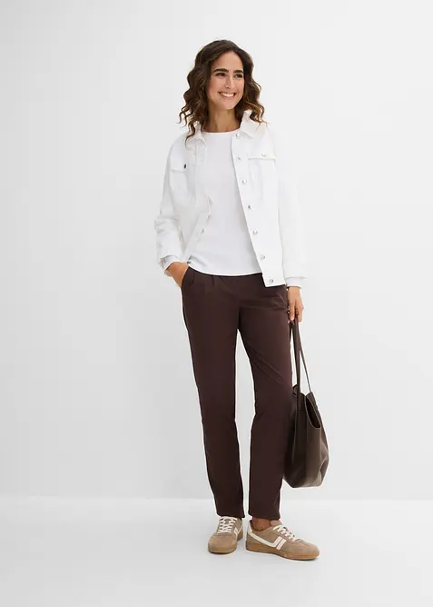 Chinos med stretch i bomullsmiks, bonprix