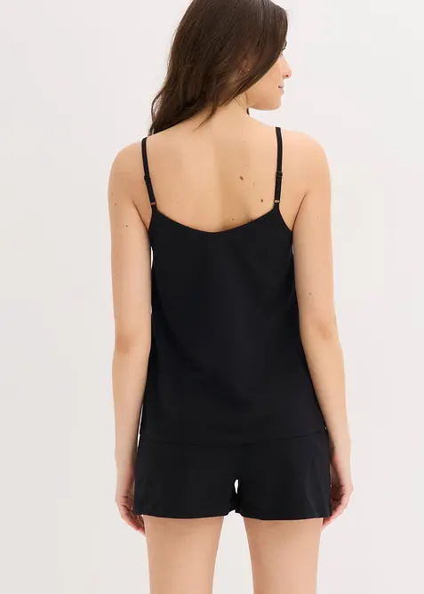 Kort pyjamas med fine blonder, bonprix