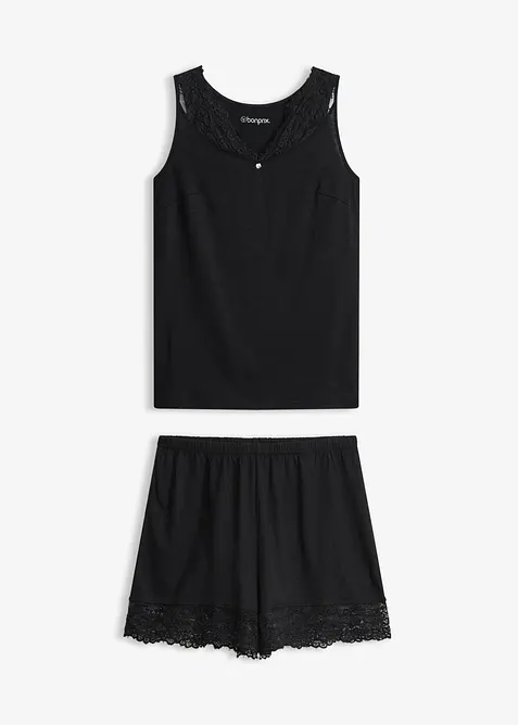 Kort pyjamas i myk viskoseblanding, bonprix