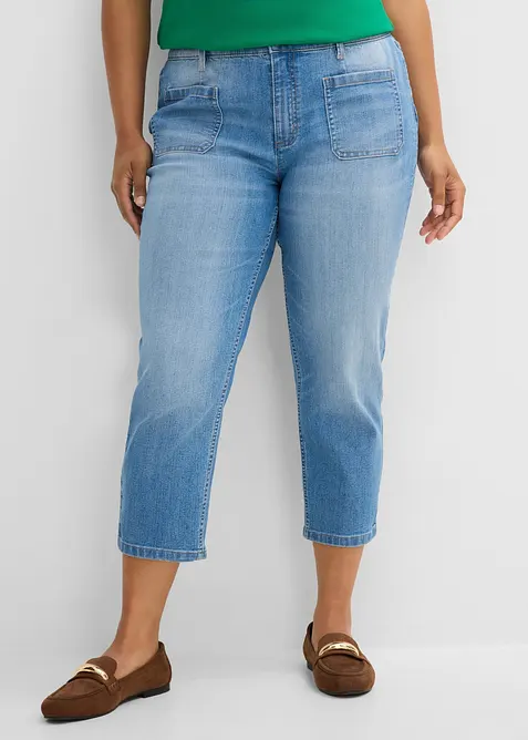 Slim fit-jeans, high waist, cropped, bonprix