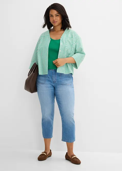 Slim fit-jeans, high waist, cropped, bonprix