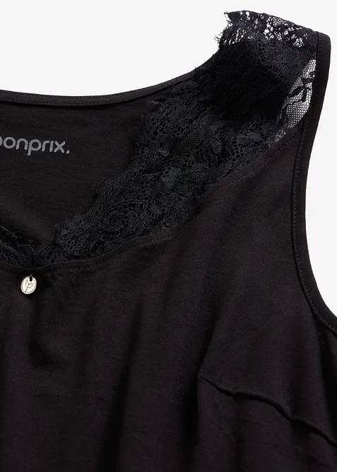 Kort pyjamas i myk viskoseblanding, bonprix