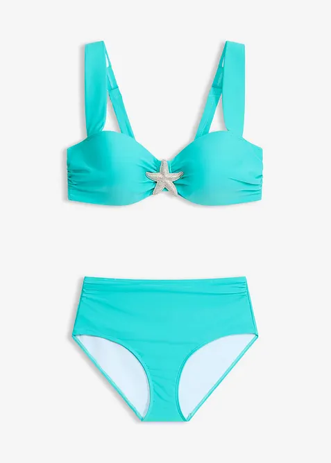 Balconette-bikini  med sj&oslash;stjernedetalj (2-delt sett), bonprix