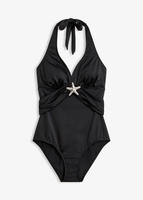 Halterneck-badedrakt med sj&oslash;stjernedetalj, bonprix