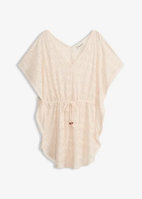 Transparent strandtunika av blonde, bonprix