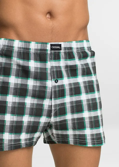 Vid boksershorts i bomullsjersey (3-pack), bonprix