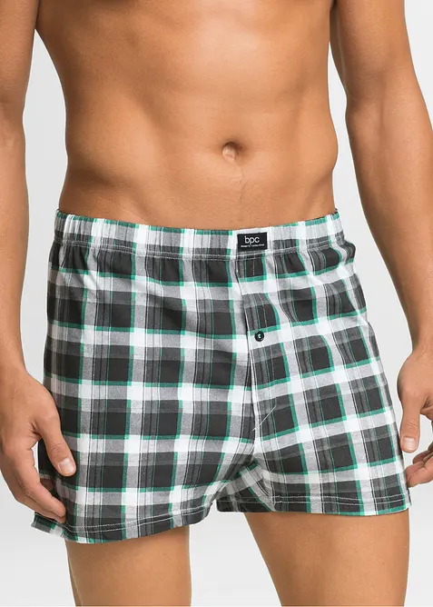 Vid boksershorts i bomullsjersey (3-pack), bonprix