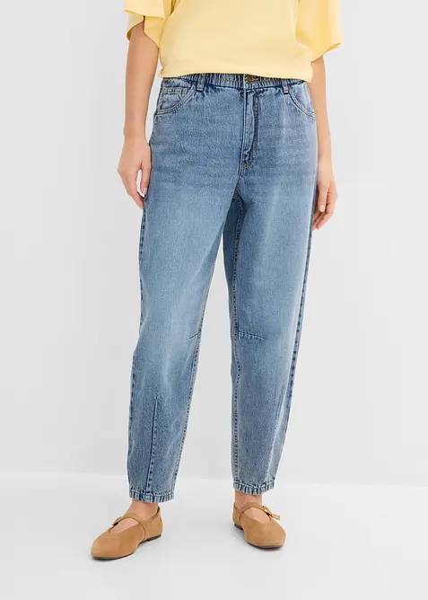 Barrel-jeans High waist cropped, bonprix