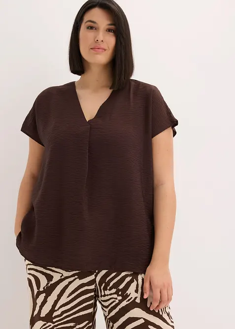 Bluse i viskoseblanding med pent fall, bonprix