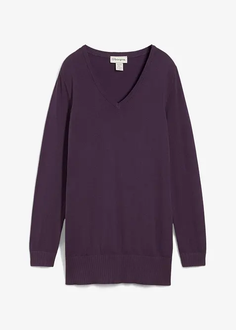 Lang basic-genser med V-hals, bonprix