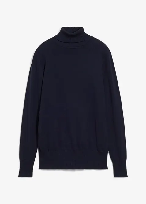 Finstrikket genser med h&oslash;y hals, bonprix