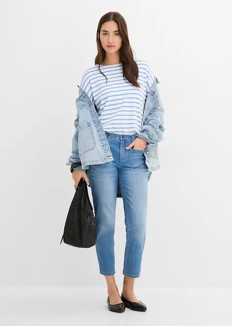 Slim fit-jeans, high waist, cropped, bonprix