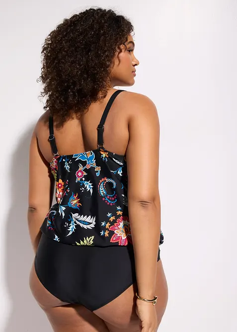 Oversized tankini (2-delt sett) med regulerbare stropper, bonprix