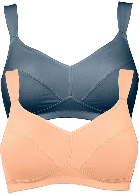 BH uten b&oslash;yle med &oslash;kologisk bomull (2-pack), bonprix