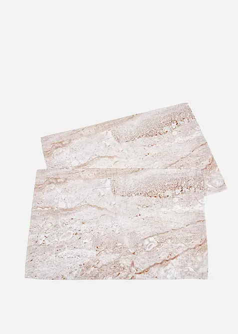 Spisebrikker med marmorm&oslash;nster (2-pack), bonprix