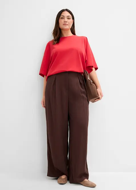 Oversized topp i 100% &oslash;kologisk bomull, bonprix