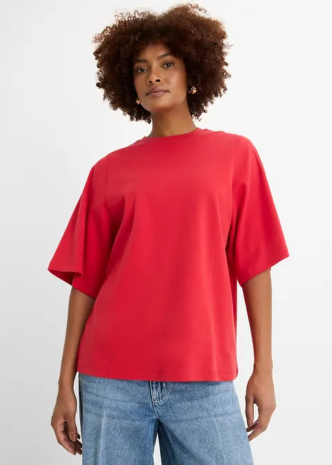 Oversized topp i 100% &oslash;kologisk bomull, bonprix