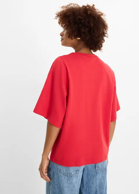Oversized topp i 100% &oslash;kologisk bomull, bonprix