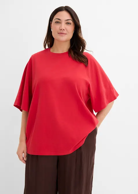Oversized topp i 100% &oslash;kologisk bomull, bonprix