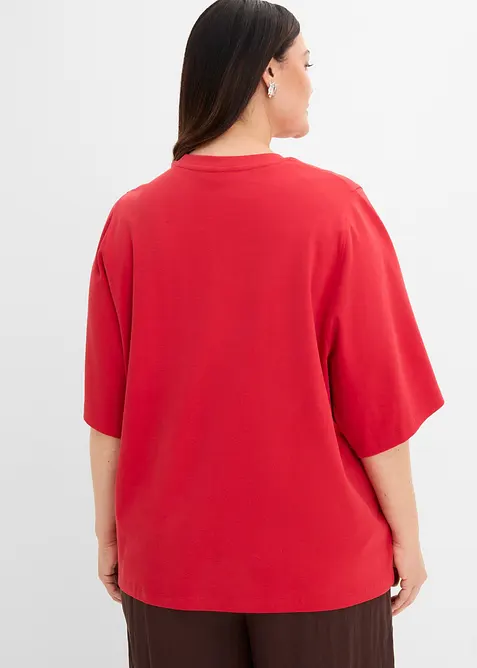 Oversized topp i 100% &oslash;kologisk bomull, bonprix