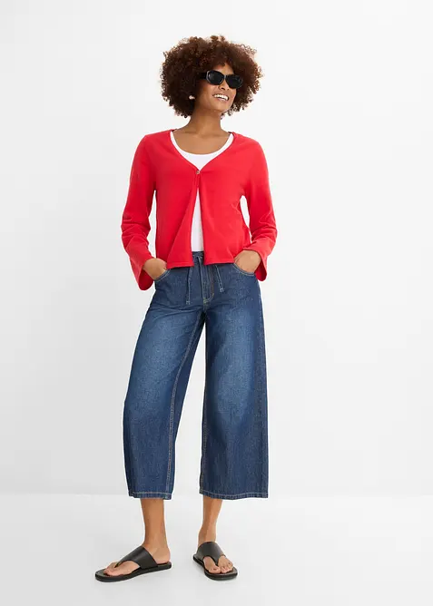 Wide Leg-Jeans, cropped, bonprix