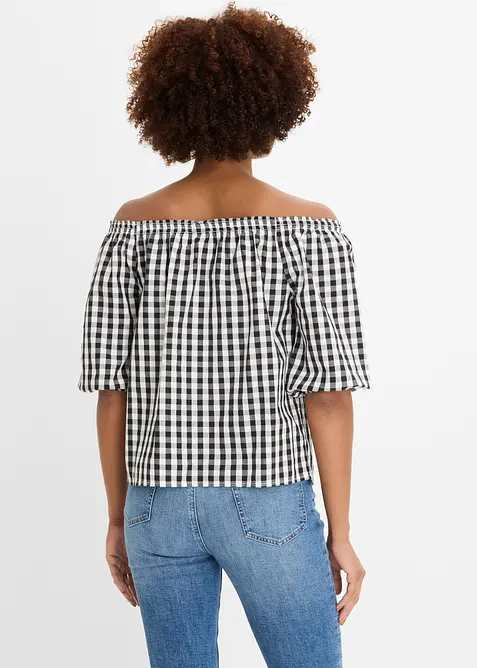 Off shoulder-bluse i 100% bomull, bonprix