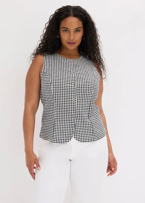 Blazervest i 100% bomull, bonprix