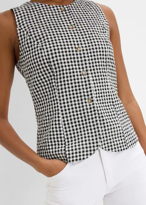 Blazervest i 100% bomull, bonprix