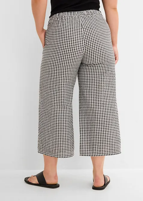 Slip on-bukse av 100% bomullskrepp, bonprix