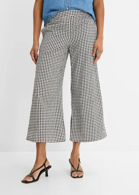 Slip on-bukse av 100% bomullskrepp, bonprix