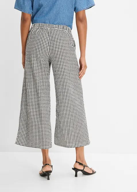 Slip on-bukse av 100% bomullskrepp, bonprix