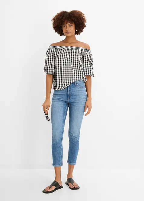 Slim fit-jeans, high waist, cropped, bonprix