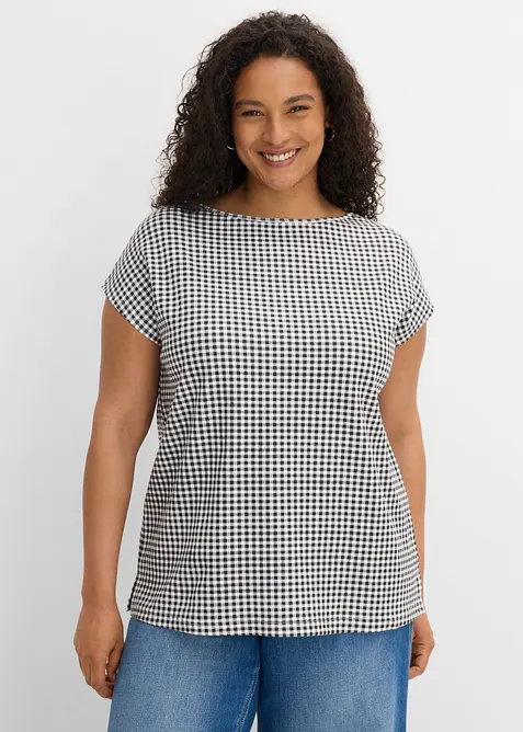 Oversized topp av fast &oslash;kologisk bomull, bonprix
