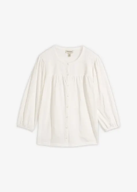 Jerseybluse i 100% &oslash;kologisk bomull, bonprix