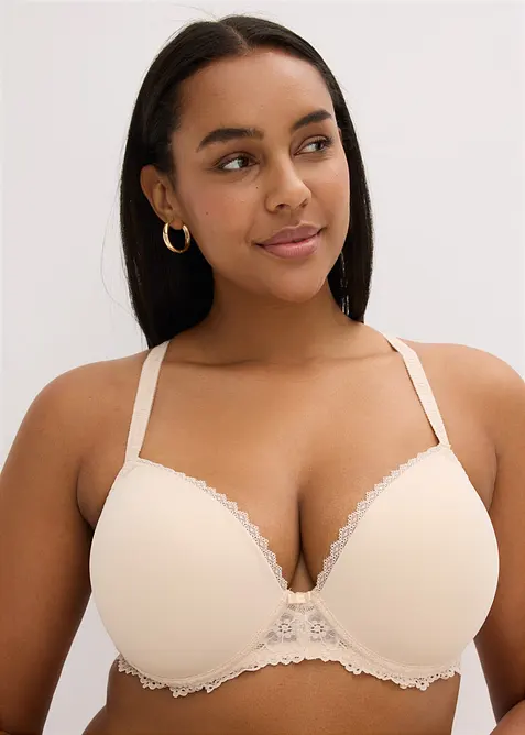 Vattert BH med nydelige blonder (2-pack), bonprix