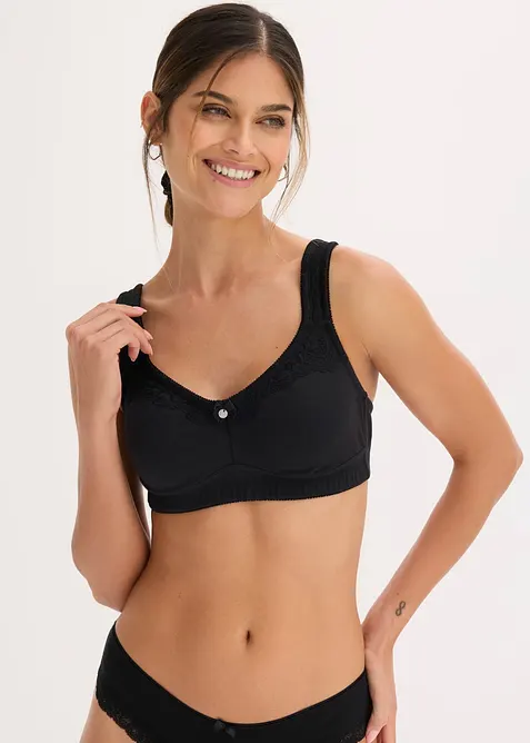 BH uten b&oslash;yle med bomull (2-pack), bonprix