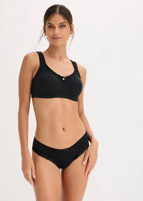 BH uten b&oslash;yle med bomull (2-pack), bonprix