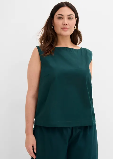 Ermel&oslash;s bluse i 100% bomull, bonprix