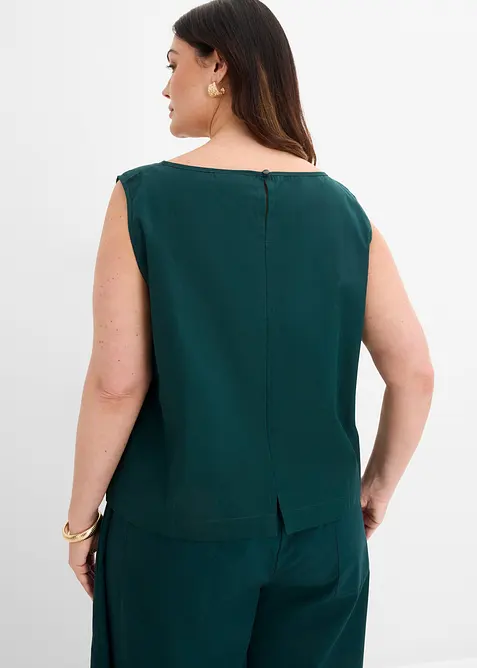 Ermel&oslash;s bluse i 100% bomull, bonprix