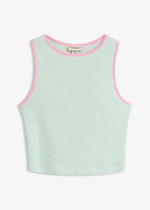 Singlet i 100% &oslash;kologisk bomull, bonprix