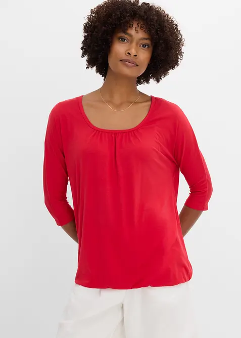 Oversized topp i viskosemiks, bonprix