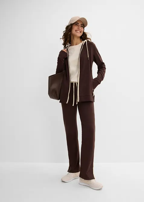 Joggedress i bomull med elastan, bonprix