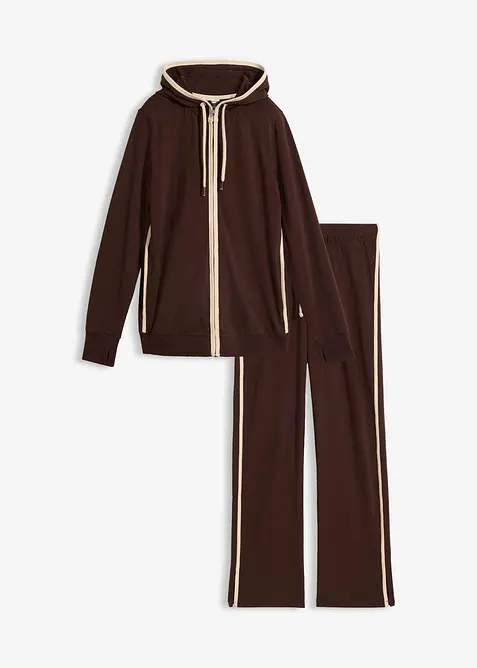 Joggedress i bomull med elastan, bonprix