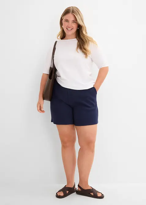 Shorts i strukturmateriale av 100% bomull, bonprix