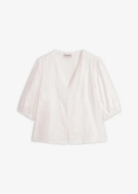 Bluse i viskosemiks, bonprix