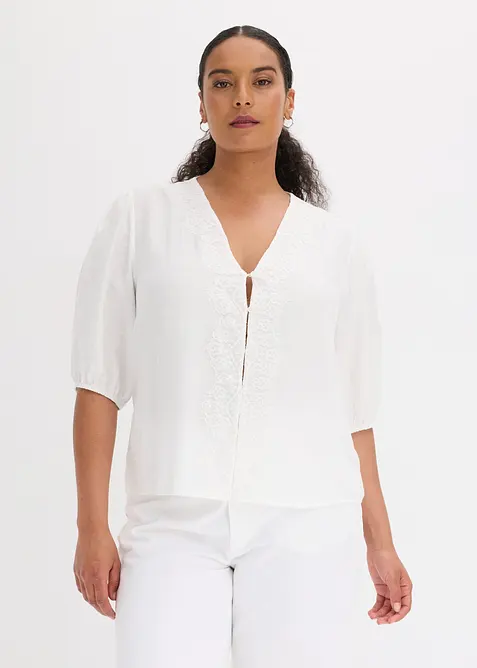Bluse i viskosemiks, bonprix