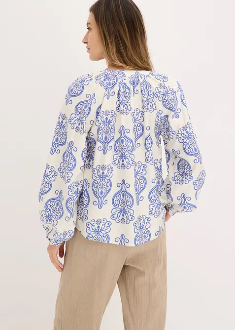 Bluse i viskosemiks med pent fall, bonprix
