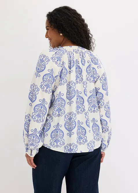Bluse i viskosemiks med pent fall, bonprix