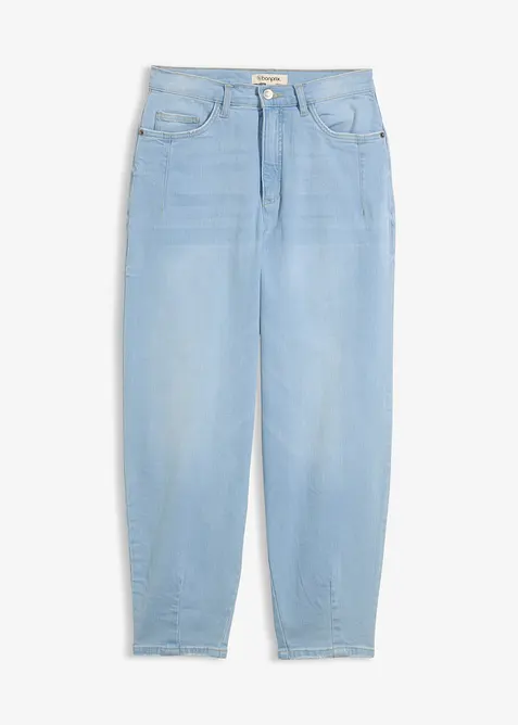 Barrel jeans, High Waist, &oslash;kologisk bomull, bonprix