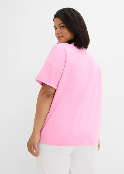Oversized topp i 100% &oslash;kologisk bomull, bonprix